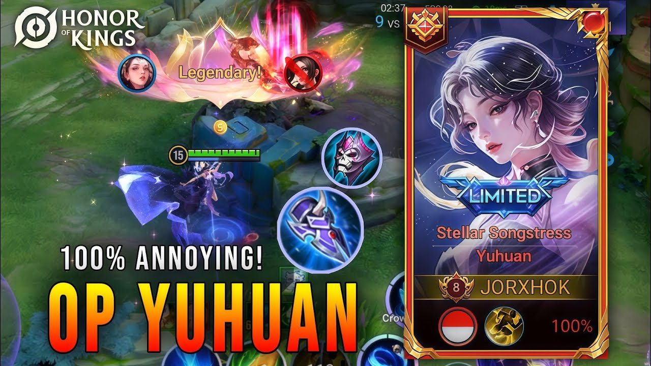 UNSTOPPABLE!! Yuhuan's 100% Annoying Roamer in Honor of Kings | Top Best Build background