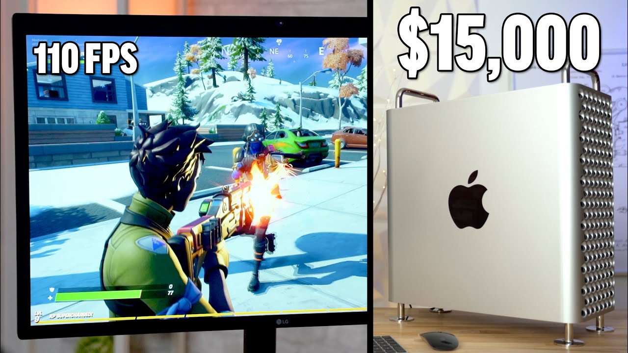 Gaming on a $15,000 Mac Pro! - Vega II Bootcamp background