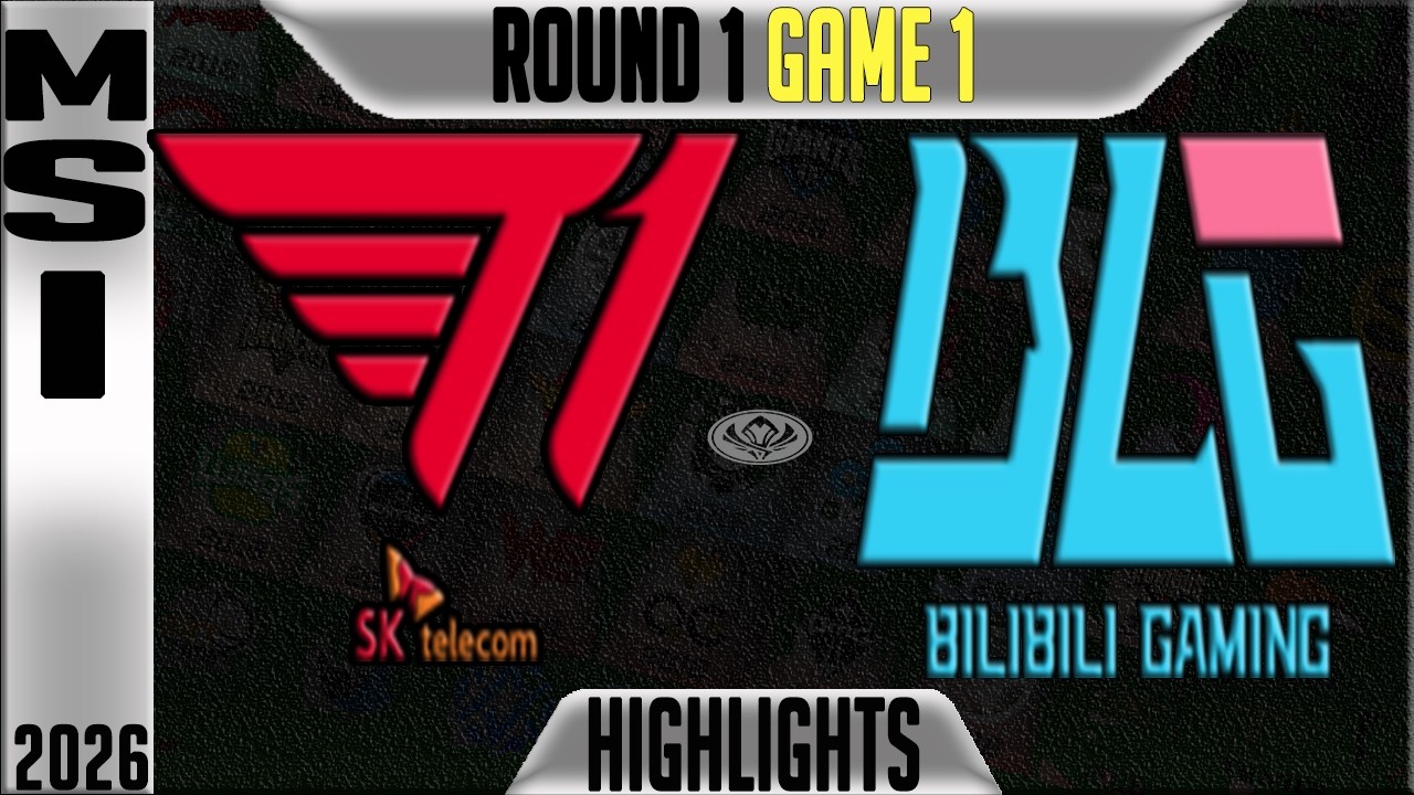 T1 vs BLG Highlights Game 1 | MSI 2026 Day 2 | T1 vs Bilibili Gaming G1 background