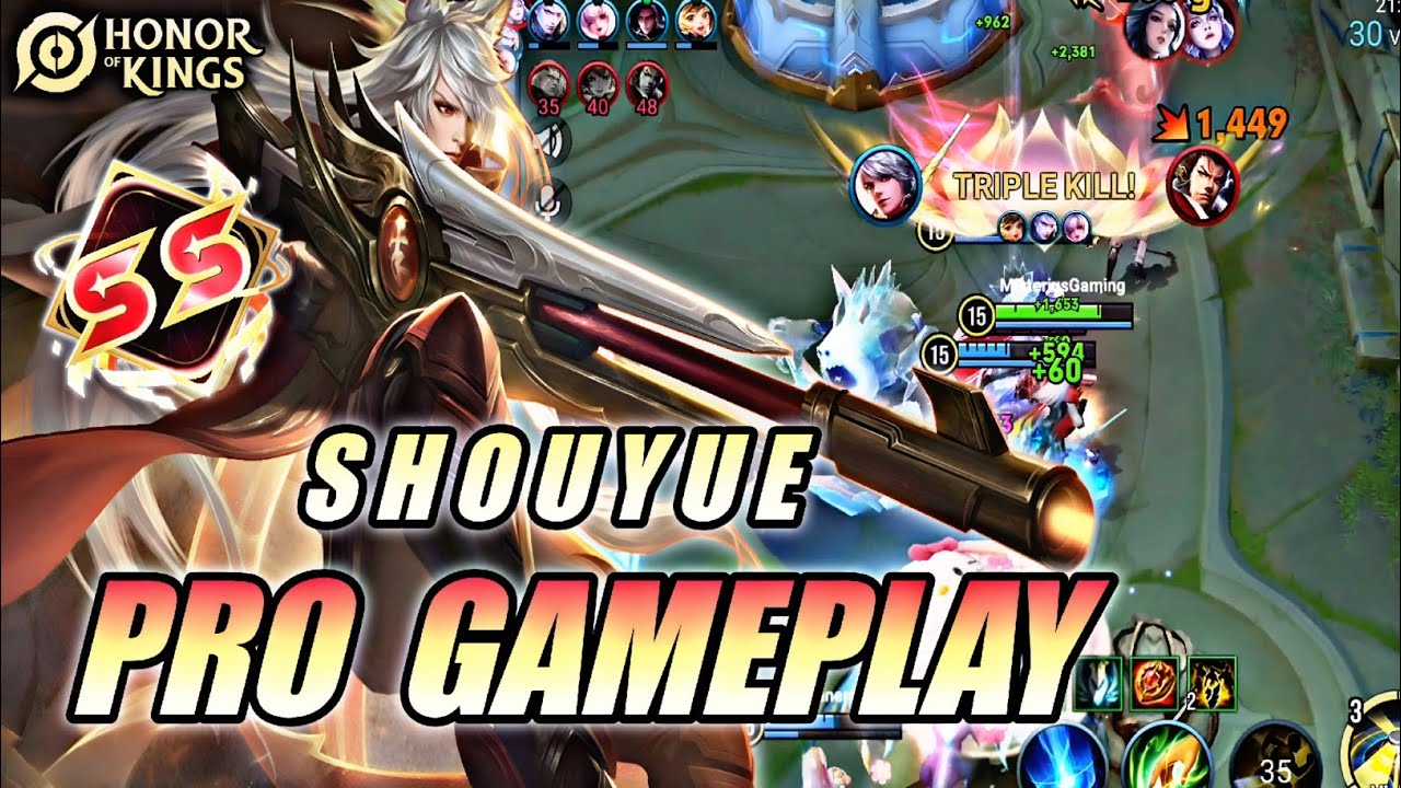 Pro Shouyue Gameplay HOK - 100% INSANE DAMAGE! Make Enemy Auto Defeated | Honor Of Kings background