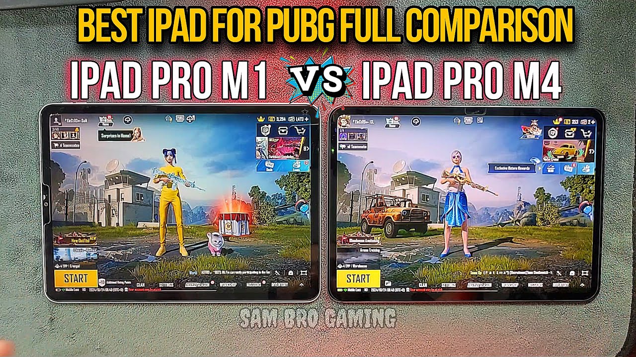 iPad Pro M1 vS iPad Pro M4 PUBG Full Comparison 2024 | Best iPad for Gaming | Electro Sam background