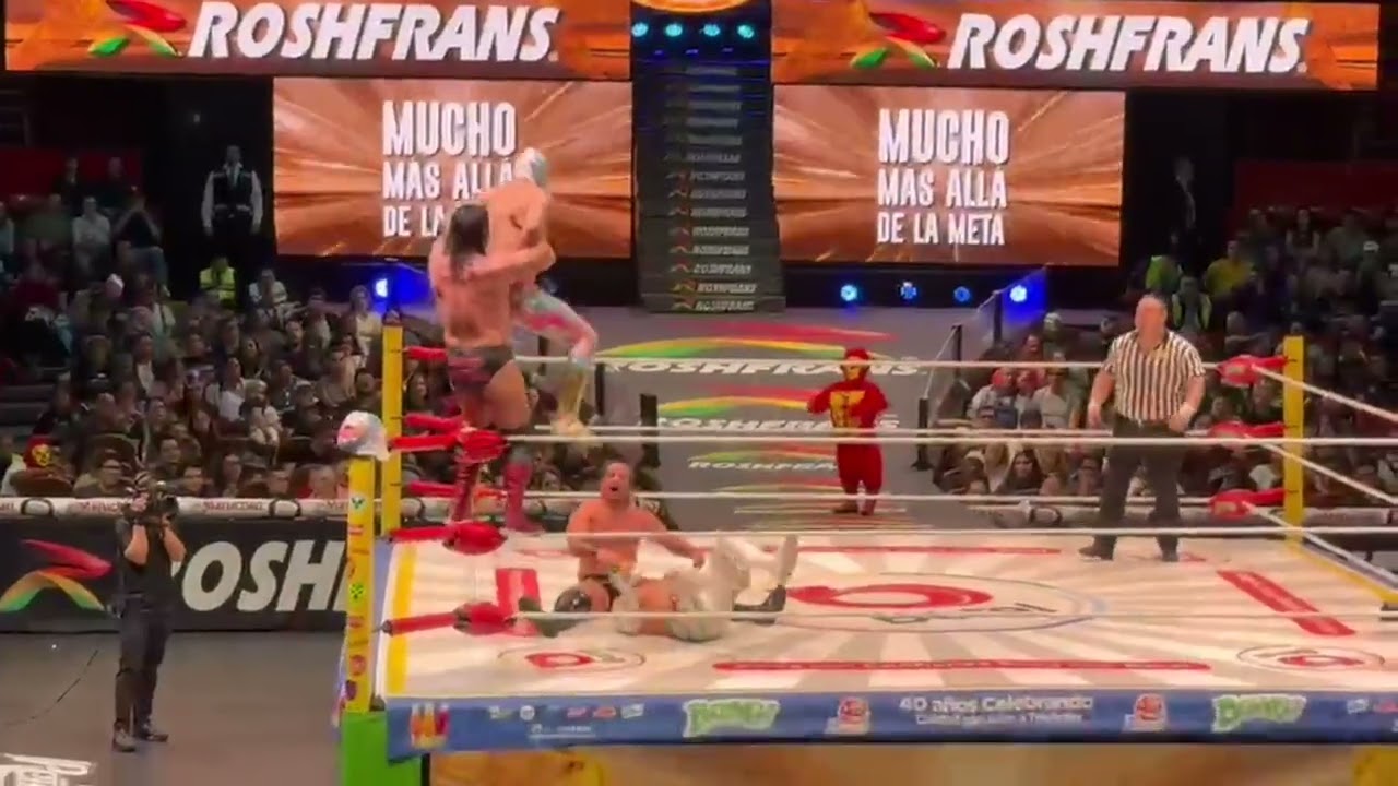 Reporte CMLL: Místico, Atlantis y Máscara Dorada 🆚 Hechicero, Ángel de Oro y Niebla Roja background