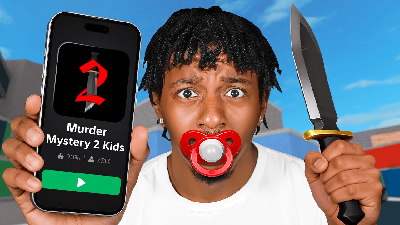 PLAYING MM2 ON ROBLOX KIDS background