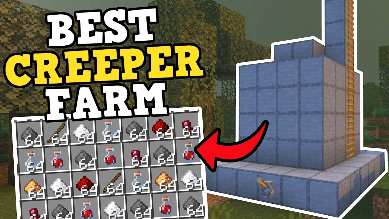 EASIEST CREEPER FARM in Minecraft Bedrock 26.32!!! background