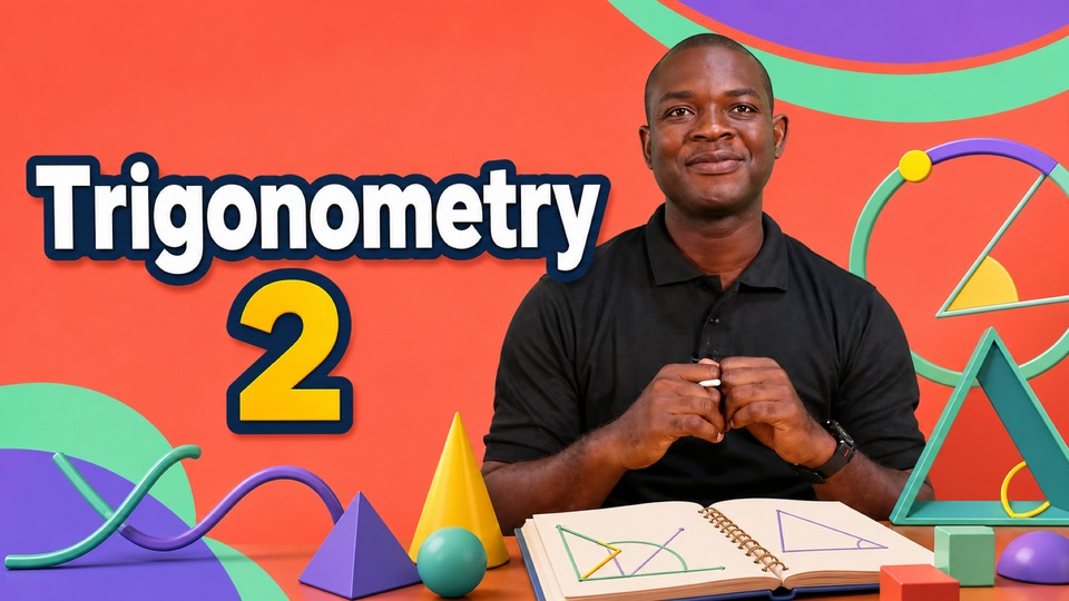 Trigonometry 2 - Paghahanda sa Pagsusulit - 10 - Mga Tanong sa Uri ng WASSCE 1 background