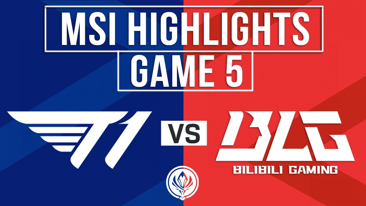 T1 vs BLG Highlights Game 5 | MSI 2026 Bracket Stage | T1 vs Bilibili Gaming background