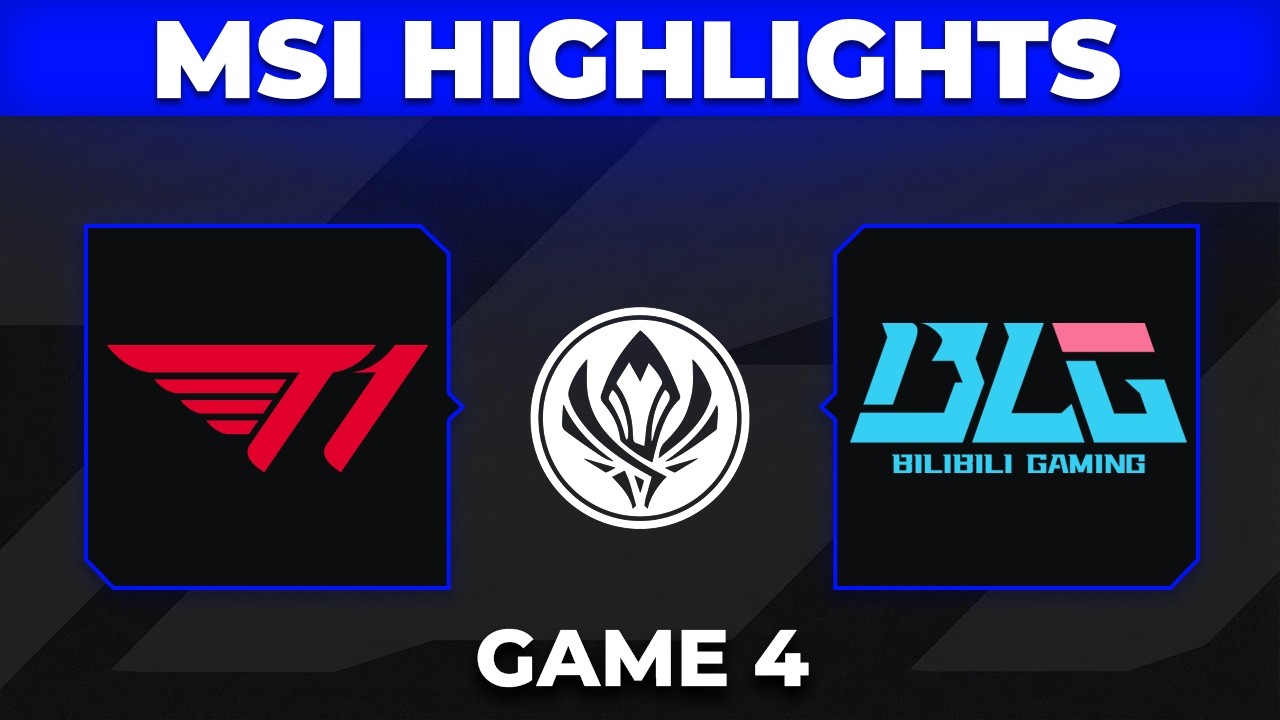 T1 vs BLG Game 4 Highlights | MSI 2026 Bracket Stage | T1 vs Bilbili Gaming background