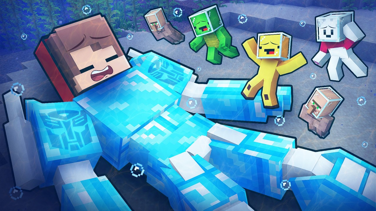 Maizen Minecraft: Mikey Found TREASURE TRANSFORMER JJ UNDERWATER background