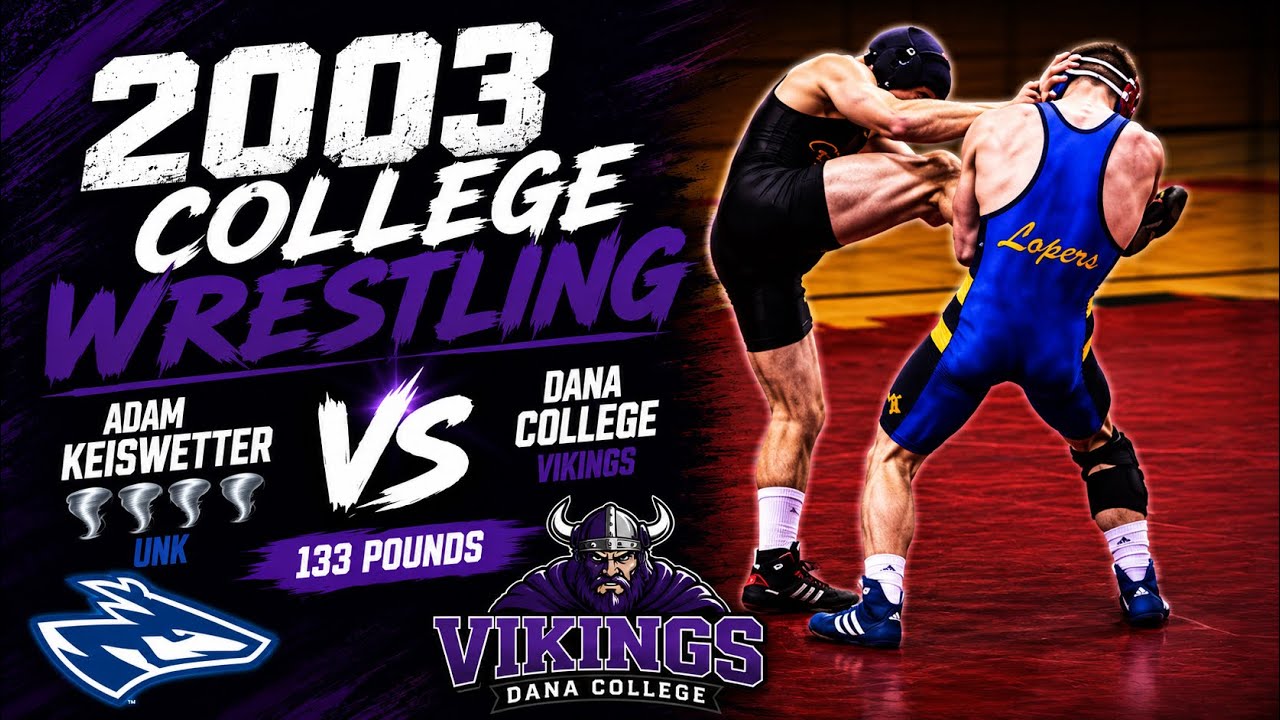 2003 College Wrestling: Adam 🌪️🌪️🌪️ Keiswetter, UNK vs Dana College, 133 pounds background
