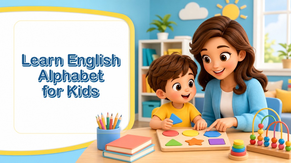 Learn English Alphabet for Kids background