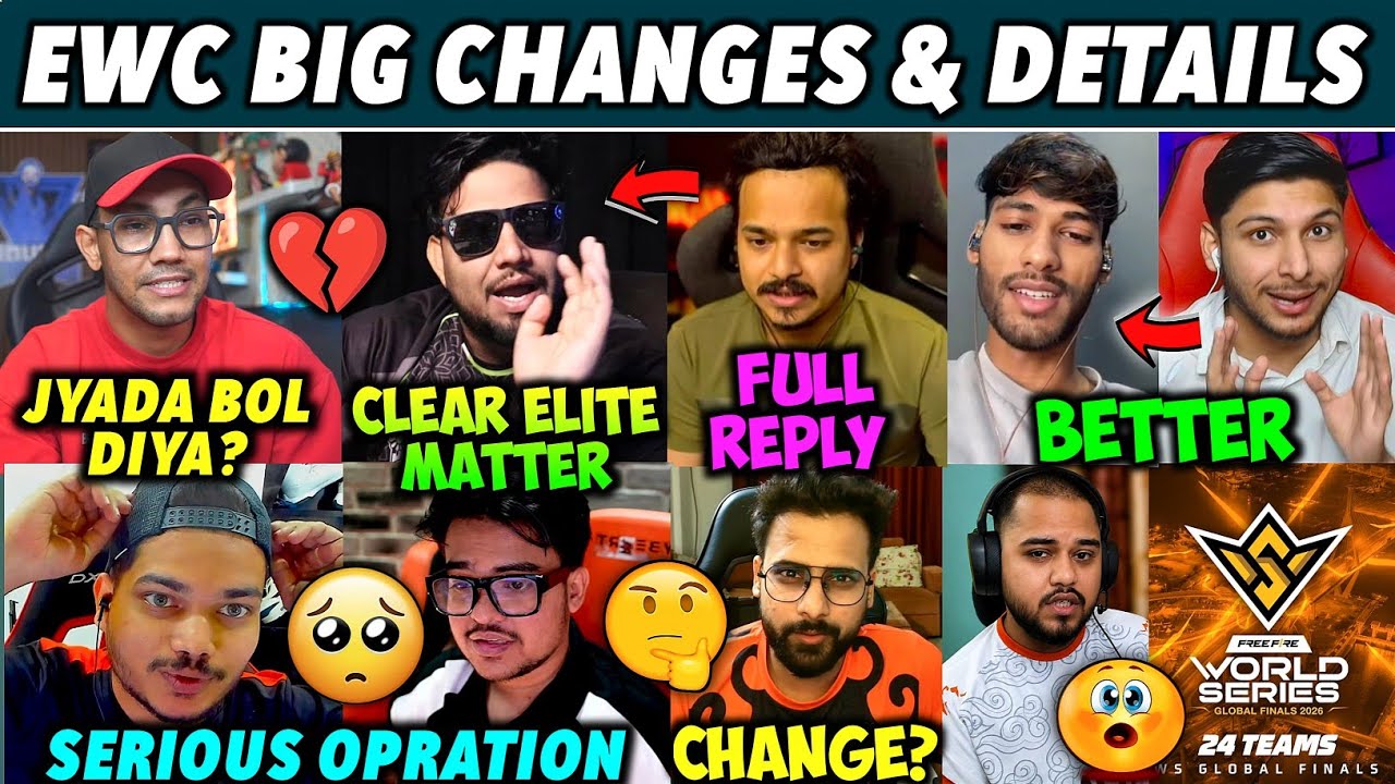 Pahadi & Jonty Clear ELITE Matter🤯, TG Drop Change in EWC?😳, TSG Ritik Serious Condition💔, EWC News🔥 background