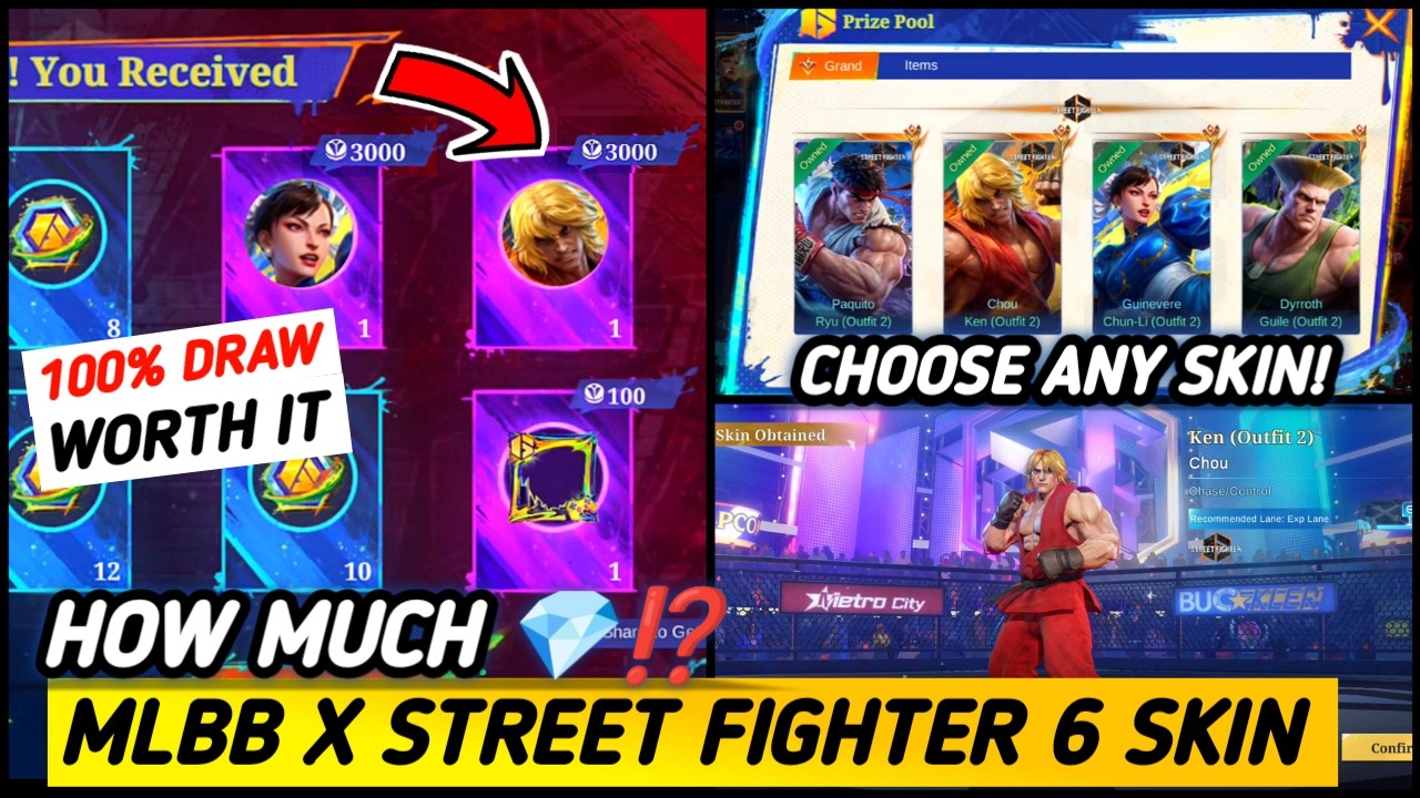 HOW MUCH π βοΈ DRAW MLBB X STREET FIGHTER 6! BEST COLLAB SKIN IN 2026! - MLBB background