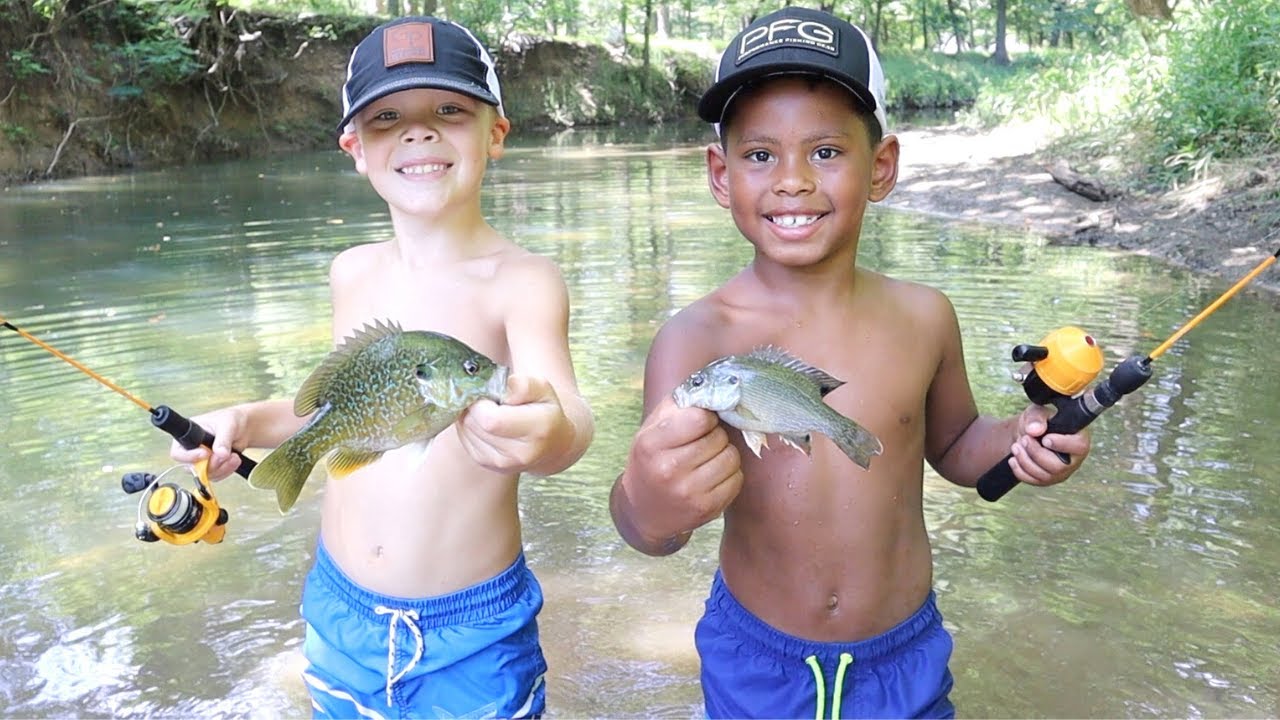 Micro Fishing Challenge at the Creek! background