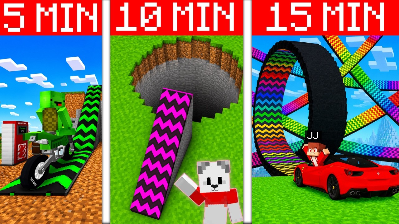 RAMP Build Tutorial In Minecraft — JJ VS MIKEY Challenge — Maizen Parody background
