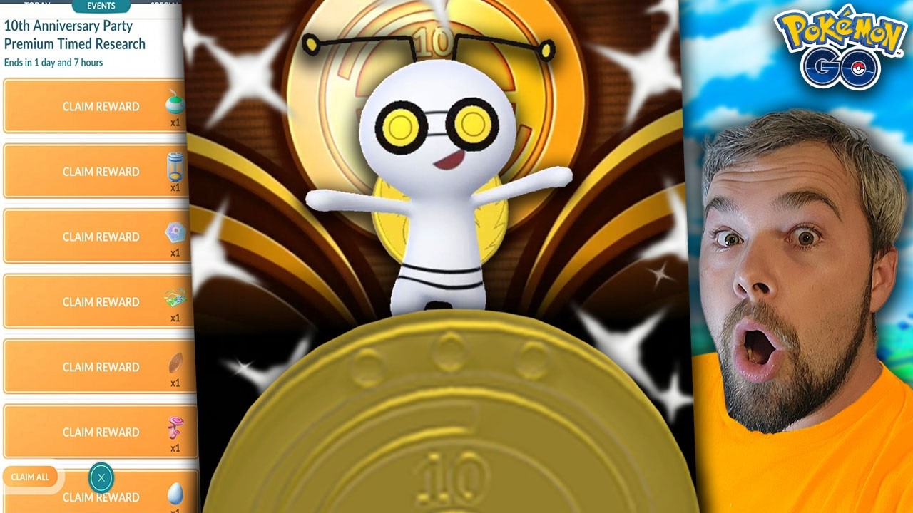 10th Anniversary Shiny Gimmighoul Caught! Get THIS While You Can! (Pokémon GO) background