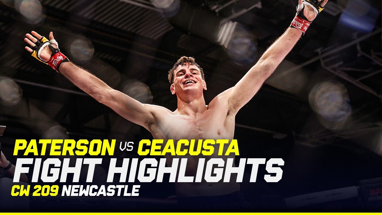 NASTY GUILLOTINE 😱 👊 | Fraser Paterson vs. Dmitrii Ceacusta | CW 209 Newcastle Fight Highlights background