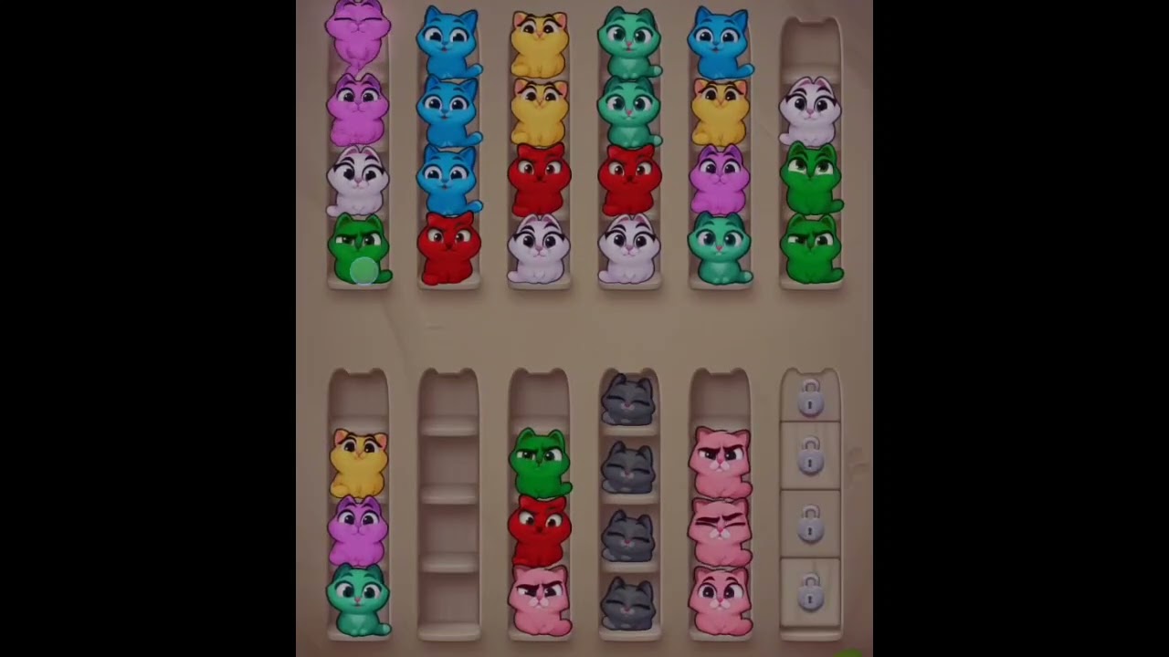 Cat Sort 🐱 Gameplay and Walkthrough 🎮 Android 📱 iOS 📱 #shorts #fun #gaming #asmr background