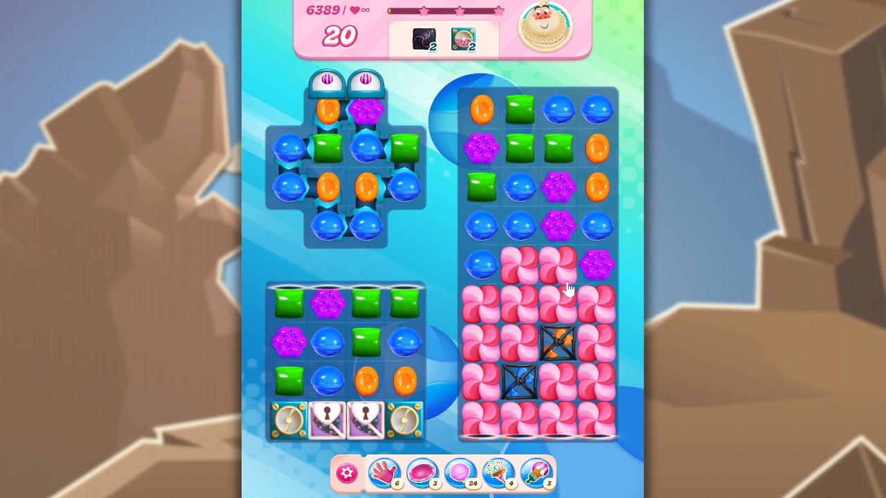 Candy Crush Saga LEVEL 6389 NO BOOSTERS (new version)🐟☑️ background