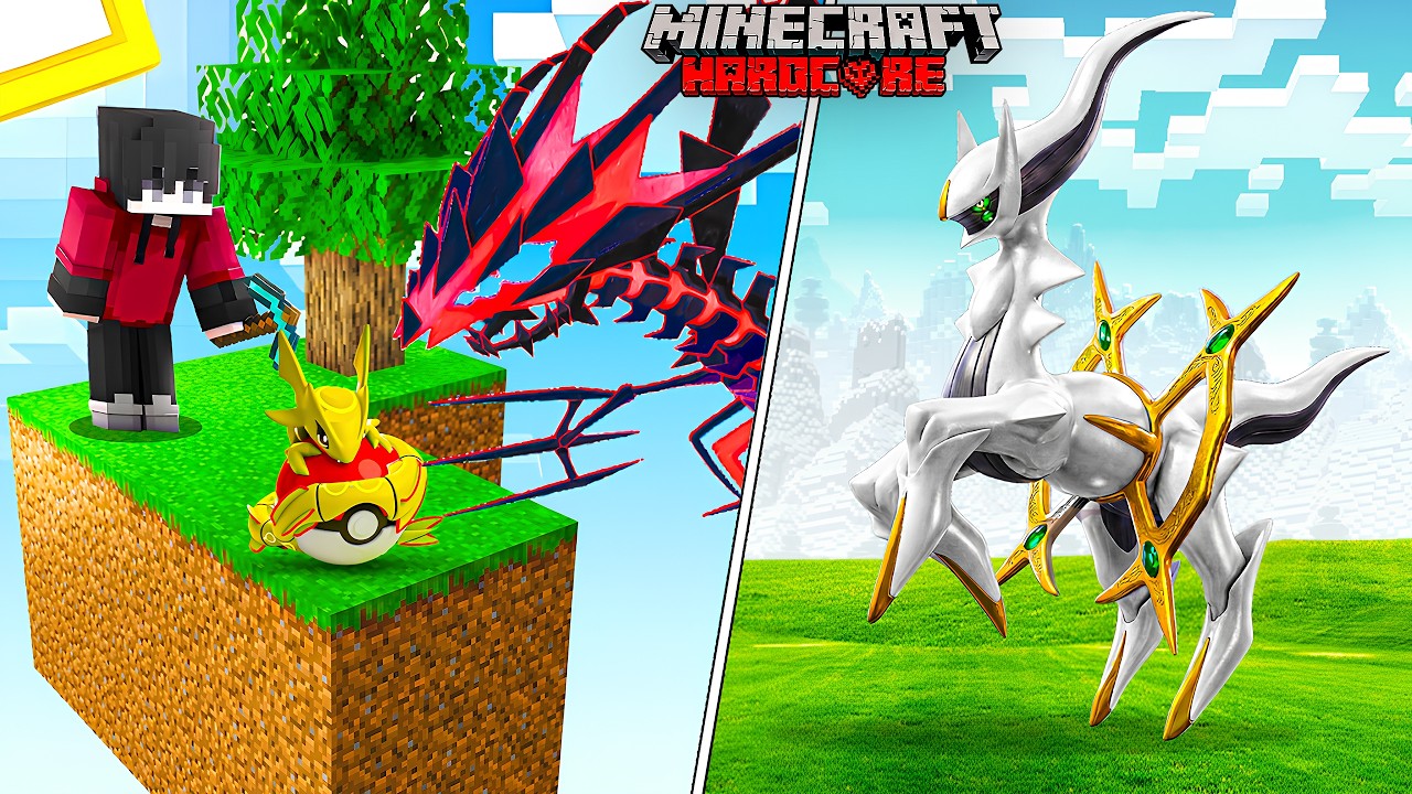 CATCHING LEGENDARY POKEMON IN COBBLEMON SKYBLOCK background