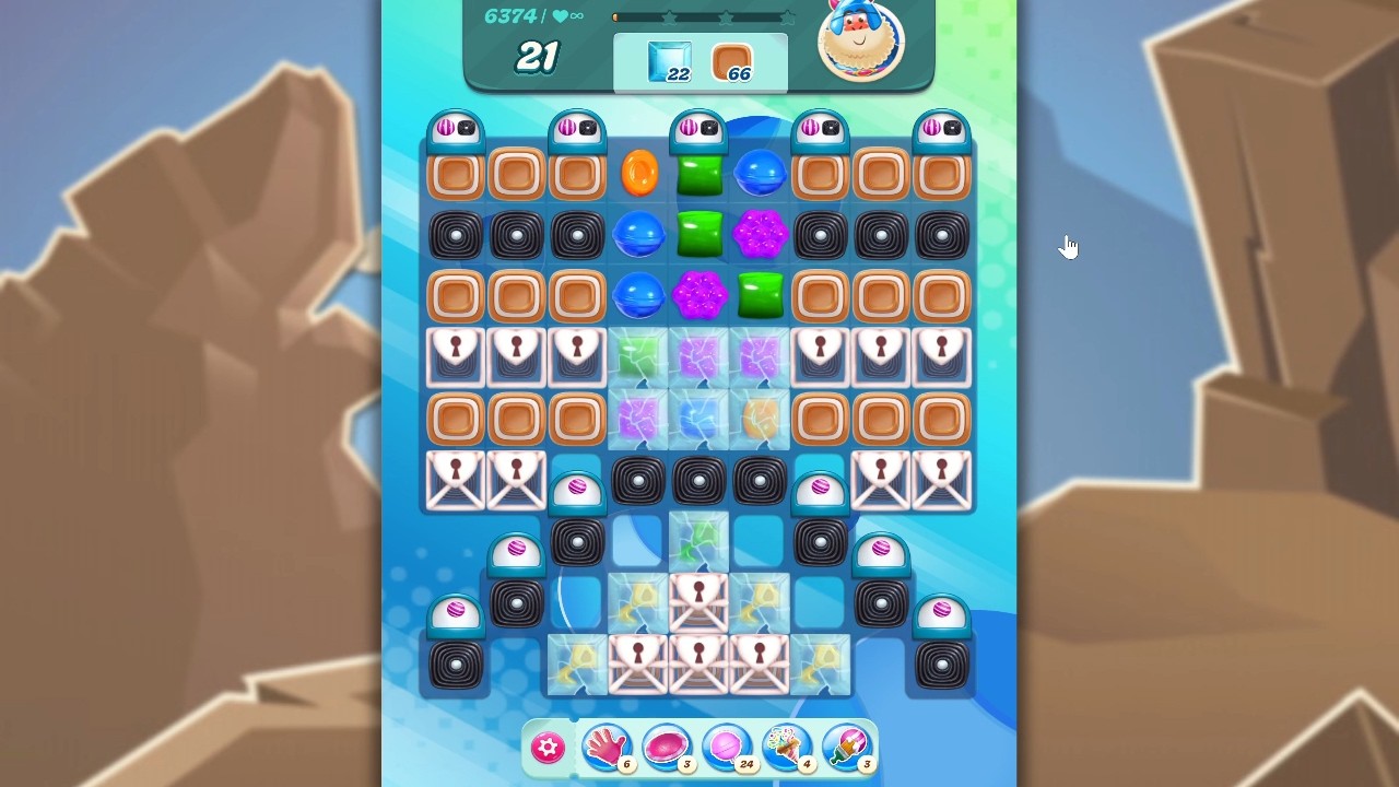 Candy Crush Saga LEVEL 6374 NO BOOSTERS (new version)🐟☑️ background