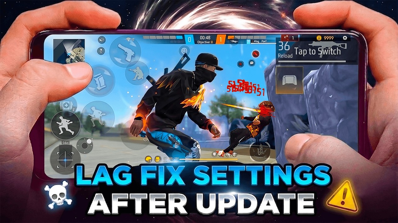 IS YOUR GAME LAGGING AFTER UPDATE🤔 THE SOLUTION IS HERE!🔥 I FOUND LAG FIX SETTINGS🤯 | FREE FIRE MAX background