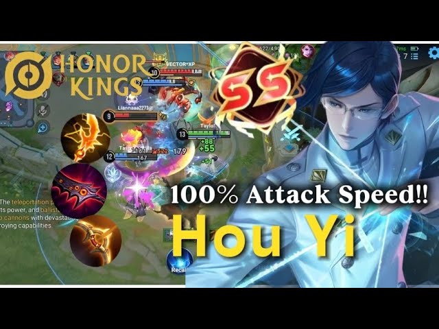 Hou Yi 100% Attack Speed is Unstoppable!🔥 HoK Epic Highlights background