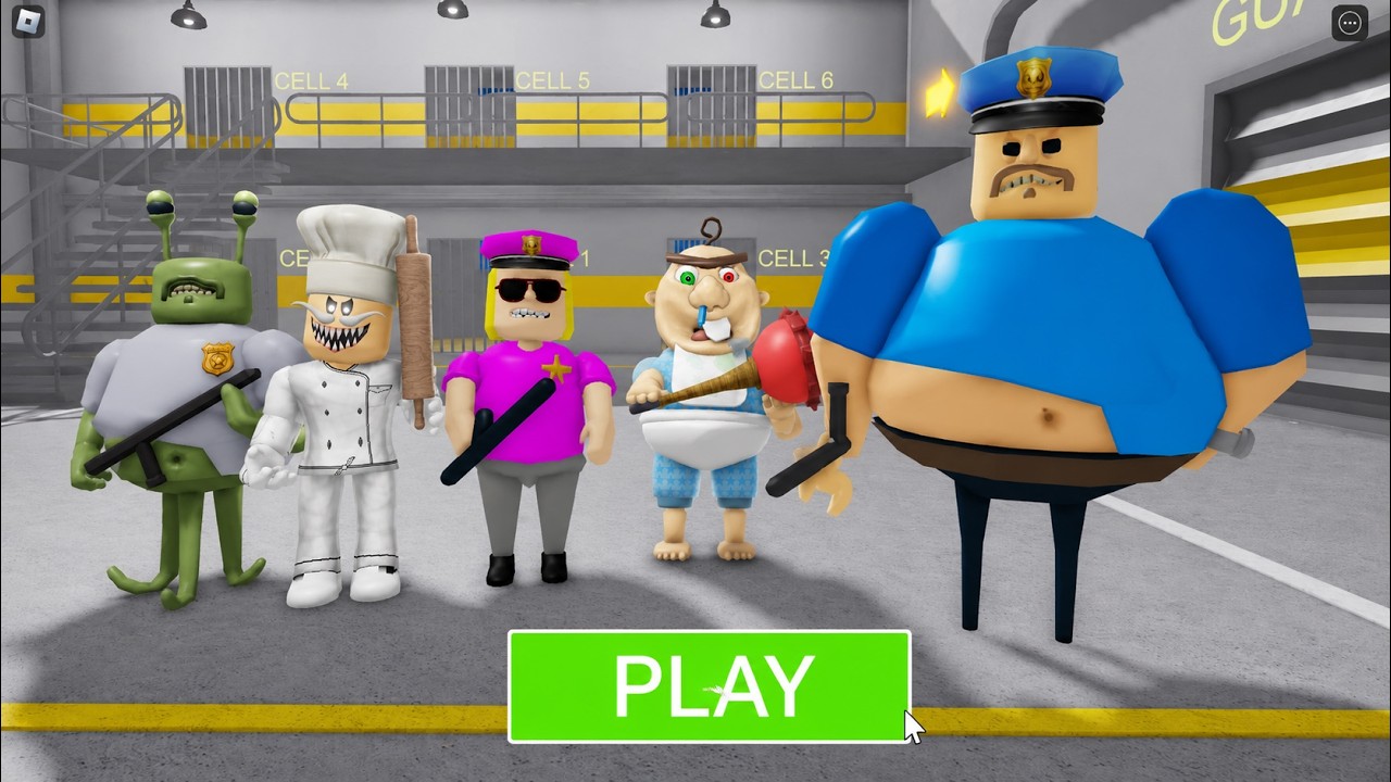 PRISONER PLAYERS PRISON RUN! Obby roblox Gameplay Walkthrough No Death 4K background
