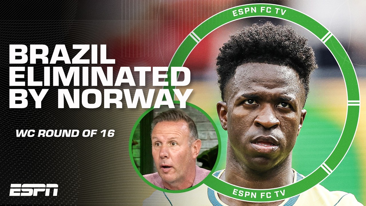 ‘BRAZIL WERE BORING!’ 😳 FULL REACTION to Norway ELIMINATING Brazil from 2026 World Cup | ESPN FC background