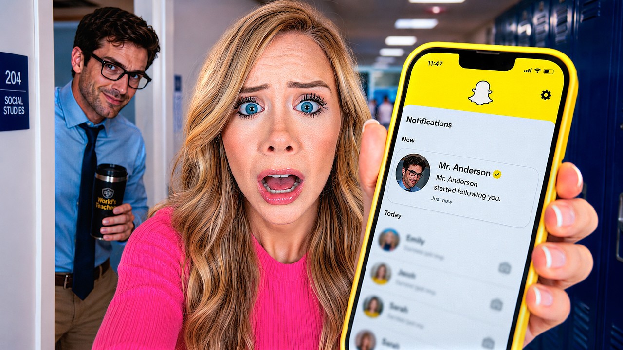 MY TEACHER FOLLOWED ME ON SNAP STORIES background
