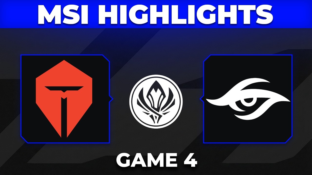 TES vs TSW Game 4 Highlights | MSI 2026 Bracket Stage | Top Esports vs Team Secret Whales background