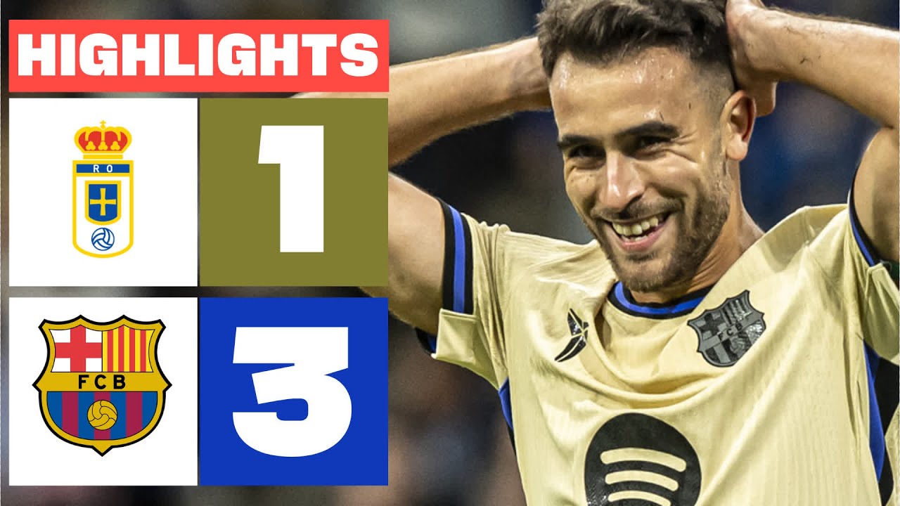 REAL OVIEDO 1 - 3 FC BARCELONA | RESUMEN LALIGA EA SPORTS background