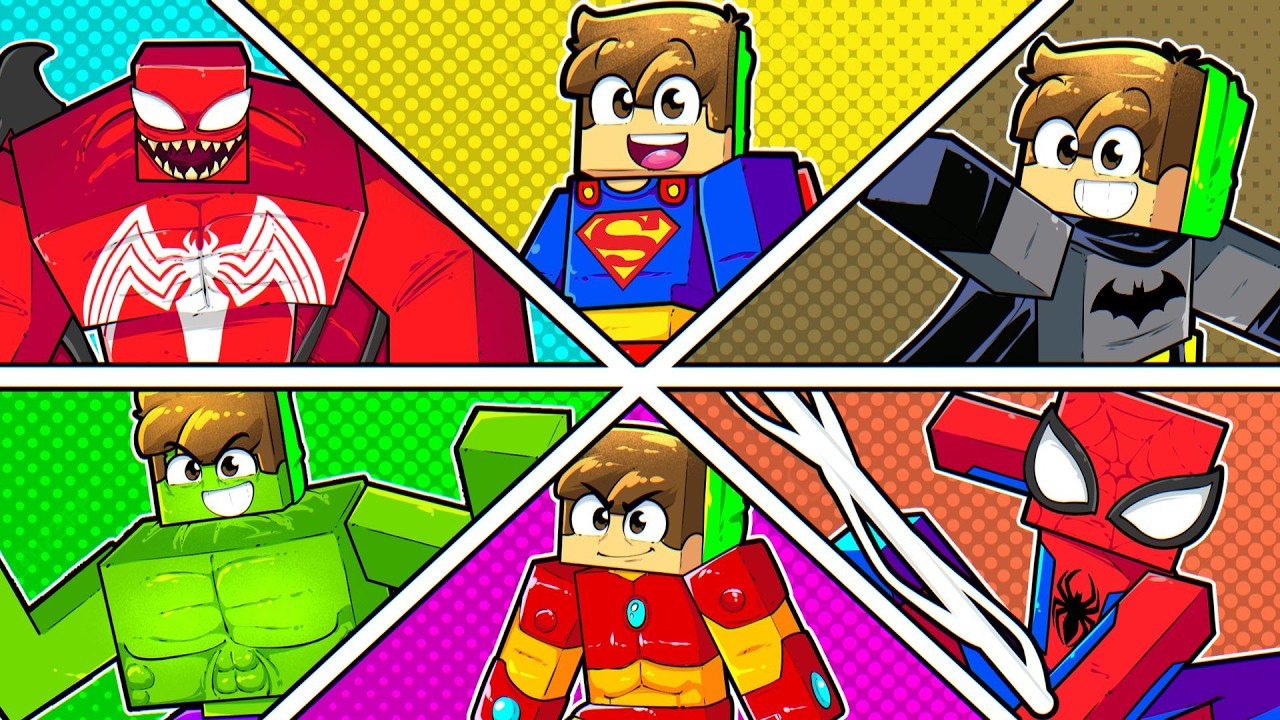 A cada MINUTO viro um SUPER HERÓI no Minecraft! background