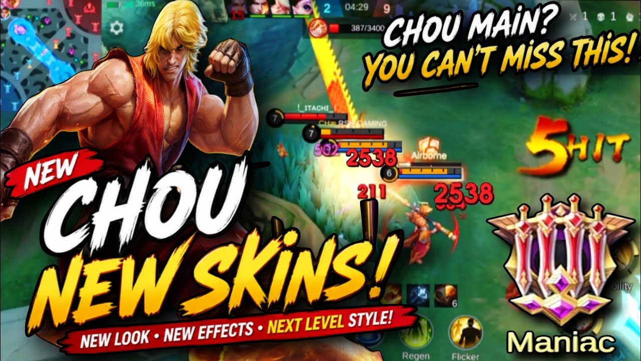 NEW Chou Skin Full Gameplay & Showcase | Chou Best Build 2026 | MLBB background