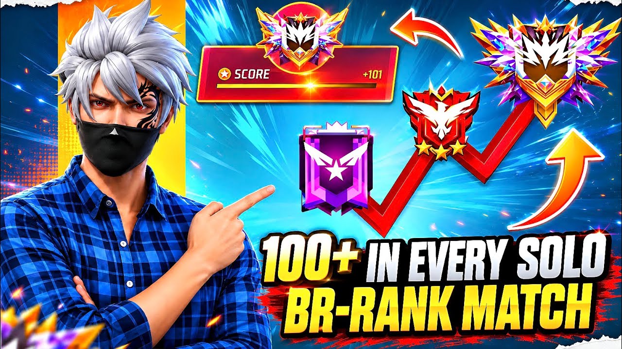 (100% Working ✅) How To Get 100+ In Every Br Rank Match | Br Rank Push Tips | Secret of Grandmaster background