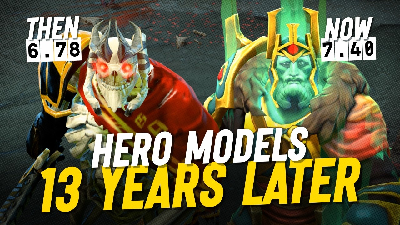 All Dota 2 Hero Model Reworks — Then vs Now 2013-2026 backdrop