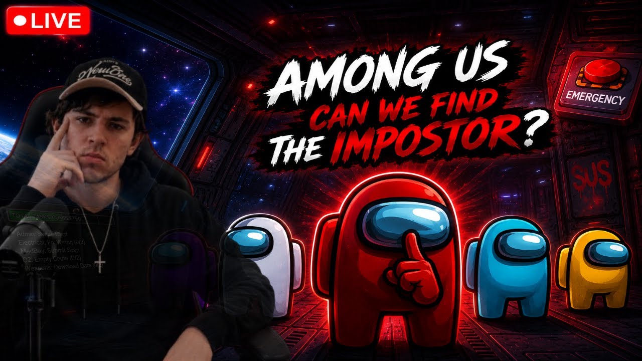 🔴 LIVE - Lets Play Some Among-Us Live background