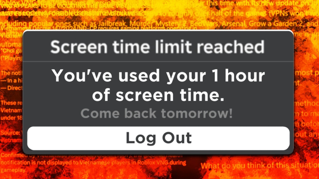 Roblox Had To Add a Time Limit... background