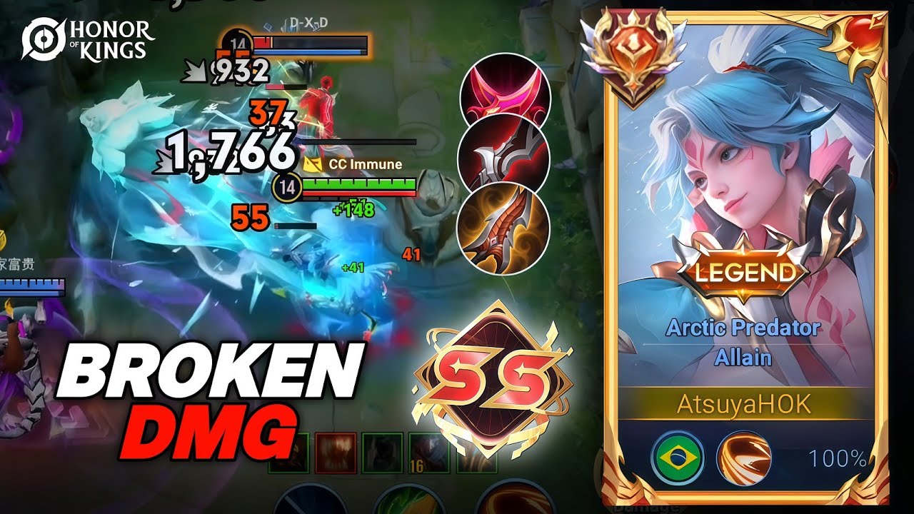 Allain's Critical Build is Absolutely Broken - Best Build Allain - Honor Of Kings background