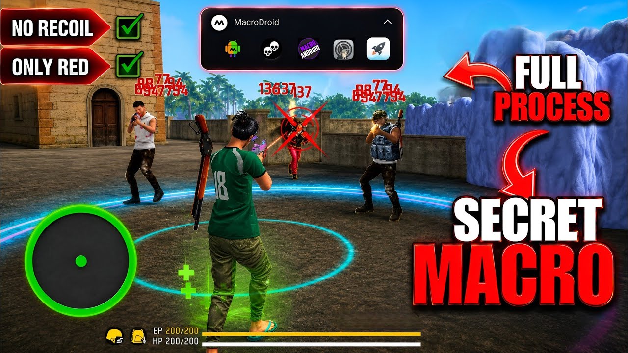 Free Fire New Android Macro📱Tutorial | Macro Droid New Headshot Macro Script 📂 background