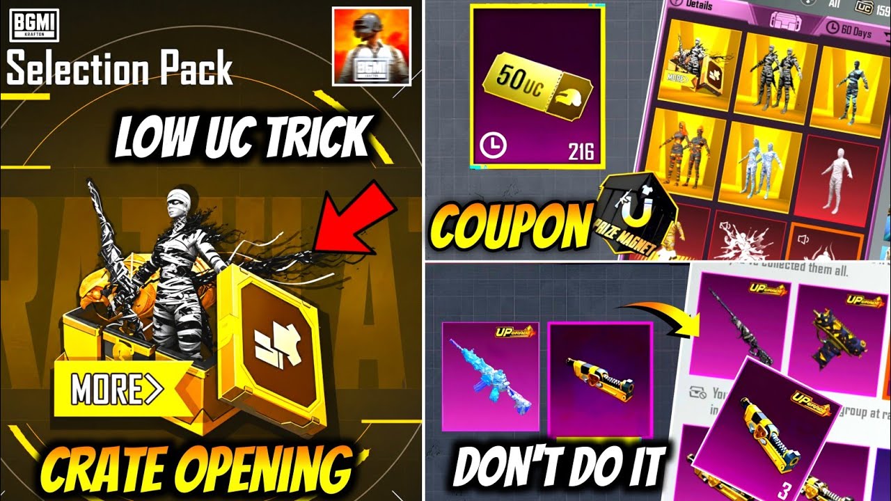 MUMMY CRATE OPENING TRICK IN BGMI | PRIME PLUS TRICK MUMMY CRATE OPENING | DARK MUMMY SET TRICK background