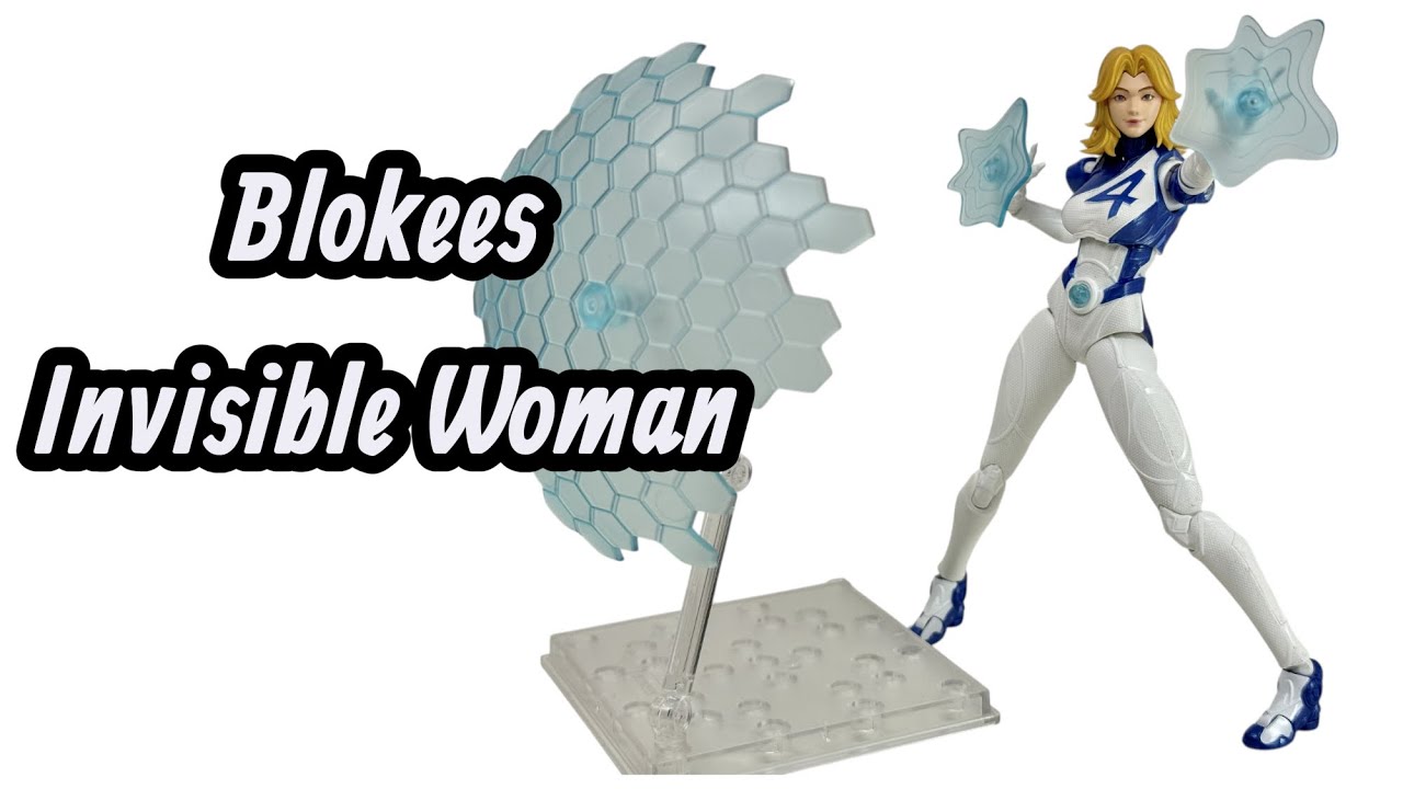 Blokees Marvel Rivals Champion Class Invisible Woman Model Kit Review background