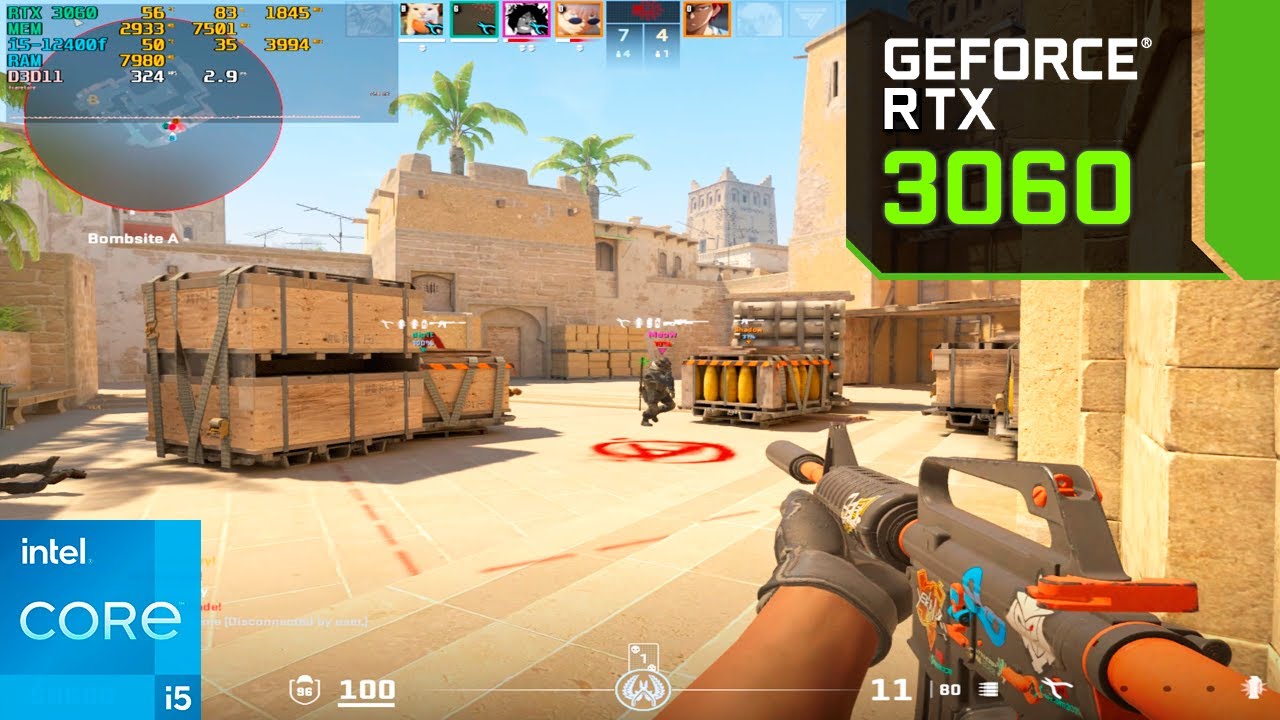 Counter-strike 2 : RTX 3060 12GB + i5-12400F backdrop