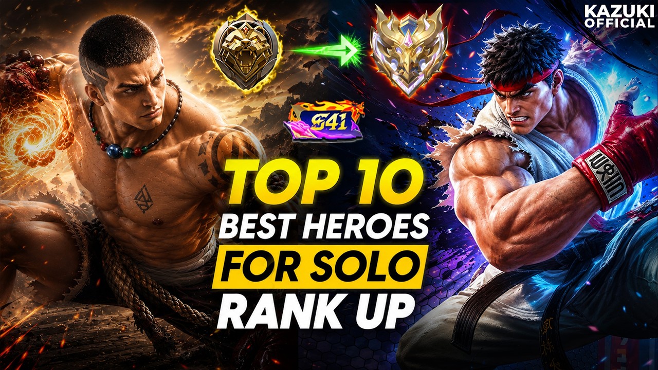 TOP 10 BEST HEROES TO SOLO RANK UP TO MYTHICAL GLORY AFTER PATCH 2.1.90 background