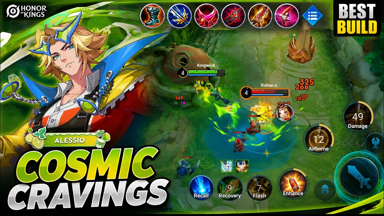 UNREAL SKIN! Alessio Cosmic Cravings Gameplay |Honor of Kings Best Build background