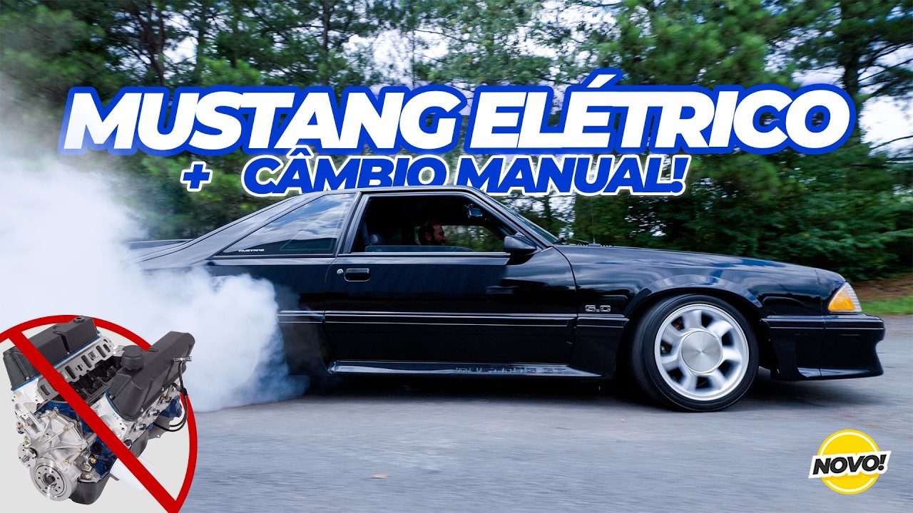 Polêmico: Mustang de colecionador com motor elétrico de 500hp e cambio manual! background