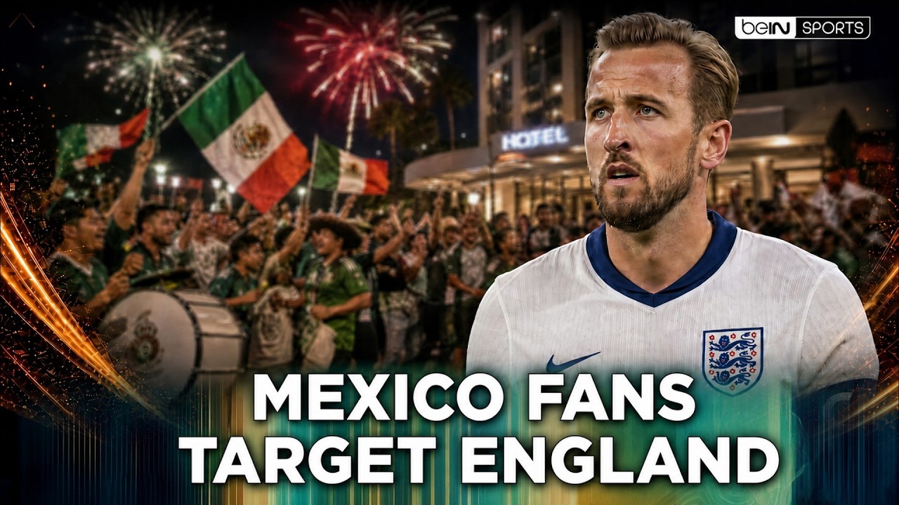 Mexico fans target England! background