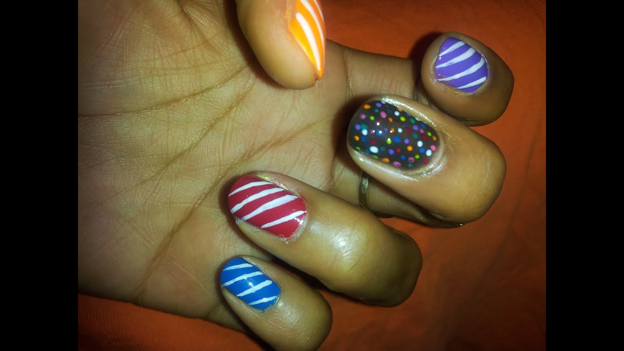 Simple Candy Crush Inspired Nail Art Tutorial background