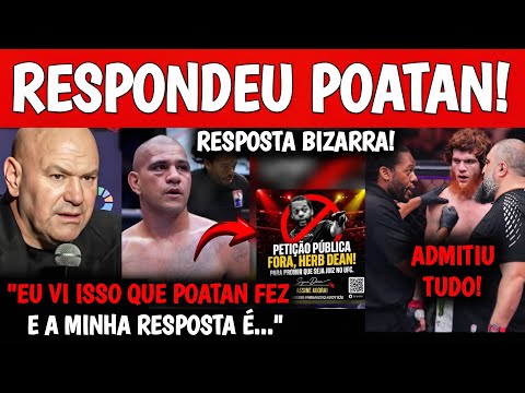 ISSO NÃO VAI MUDAR NUNCA🚨Dana RESPONDE Poatan e TEM ATITUDE BIZARR4 APÓS NOVA POLÊMICA com Herb Dean background