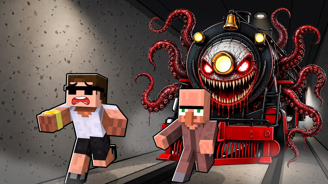 Escaping from Horror Scary Train in Roblox.. background