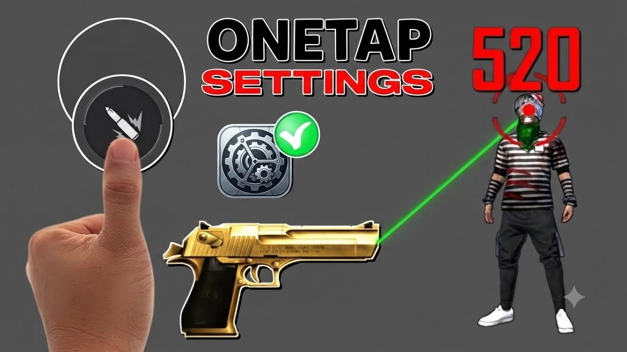 Desert Eagle One Tap Headshot Trick || M1887 Headshot Trick || Free Fire Mein Headshot Kaise Mare background